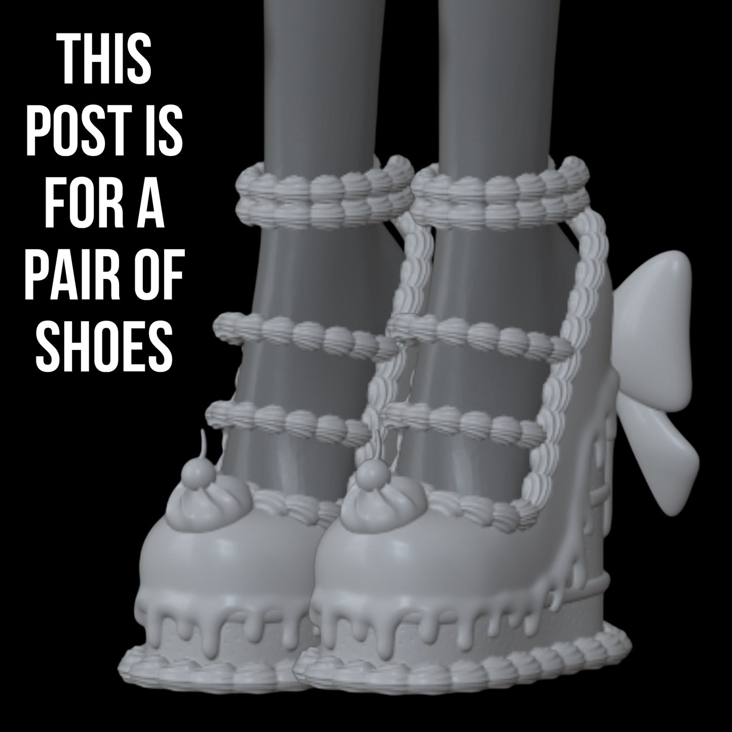Luna Bones G1 Scary Sweet Birthday Melting Cake Shoes