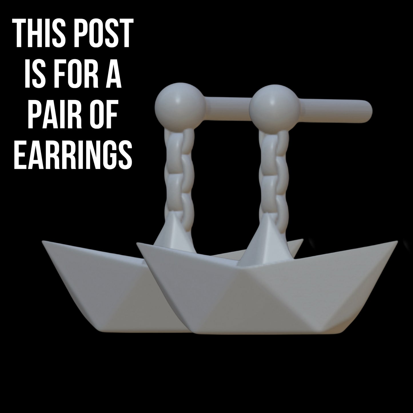 Skullector Pennywise Inspired Boat Earrings