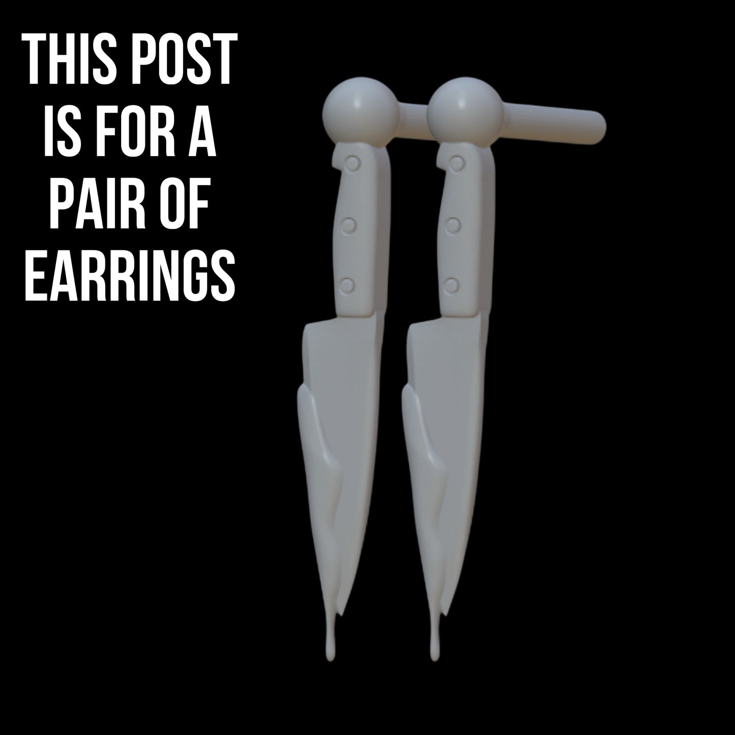 Skullector Inspired Art The Clown Knife Earrings