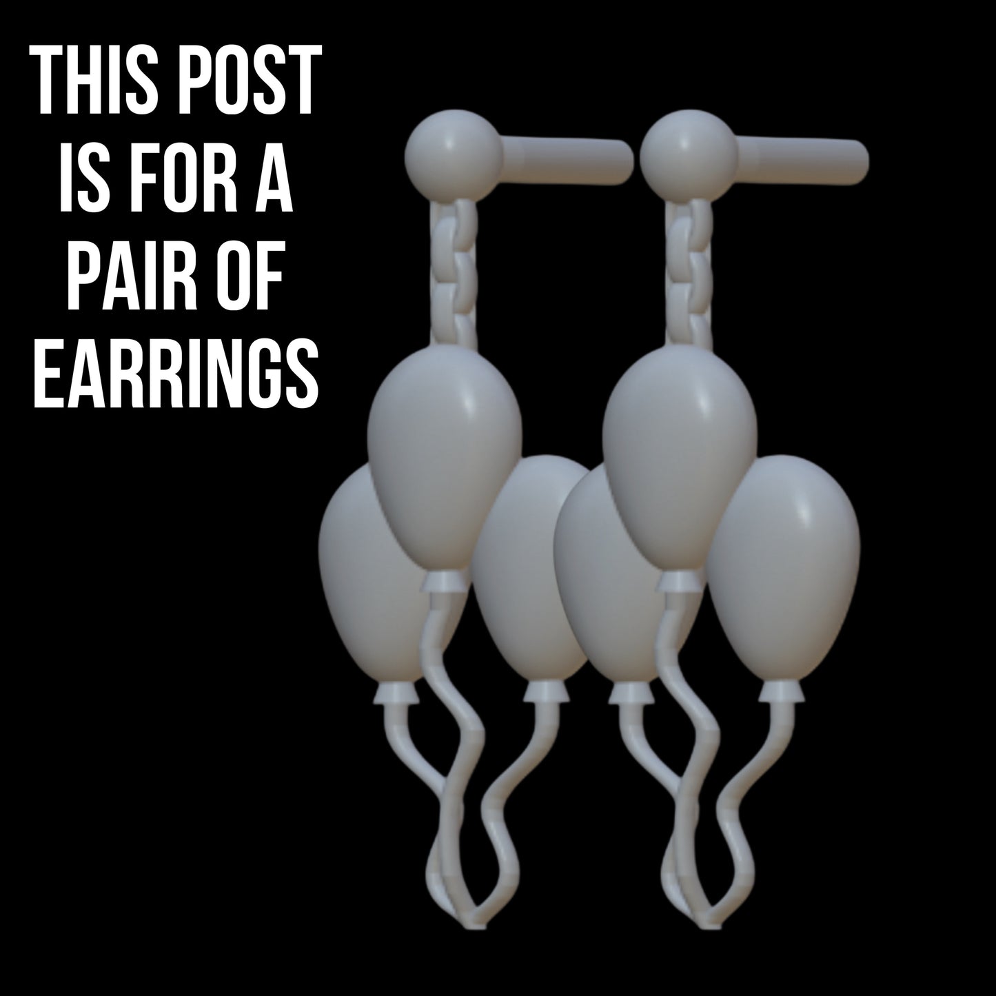 Skullector Pennywise Inspired Balloon Earrings