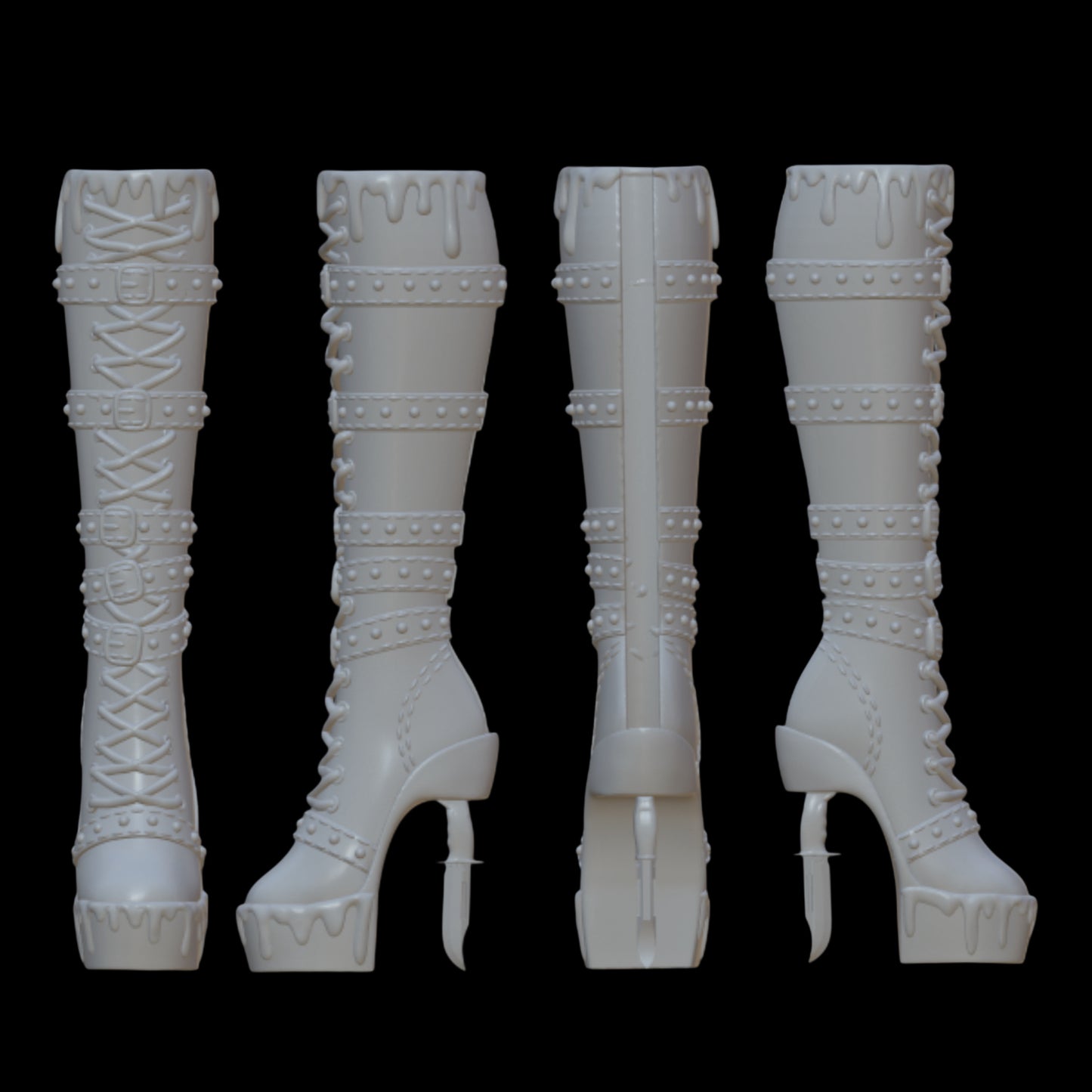Skullector Inspired Scream Ghostface Boots