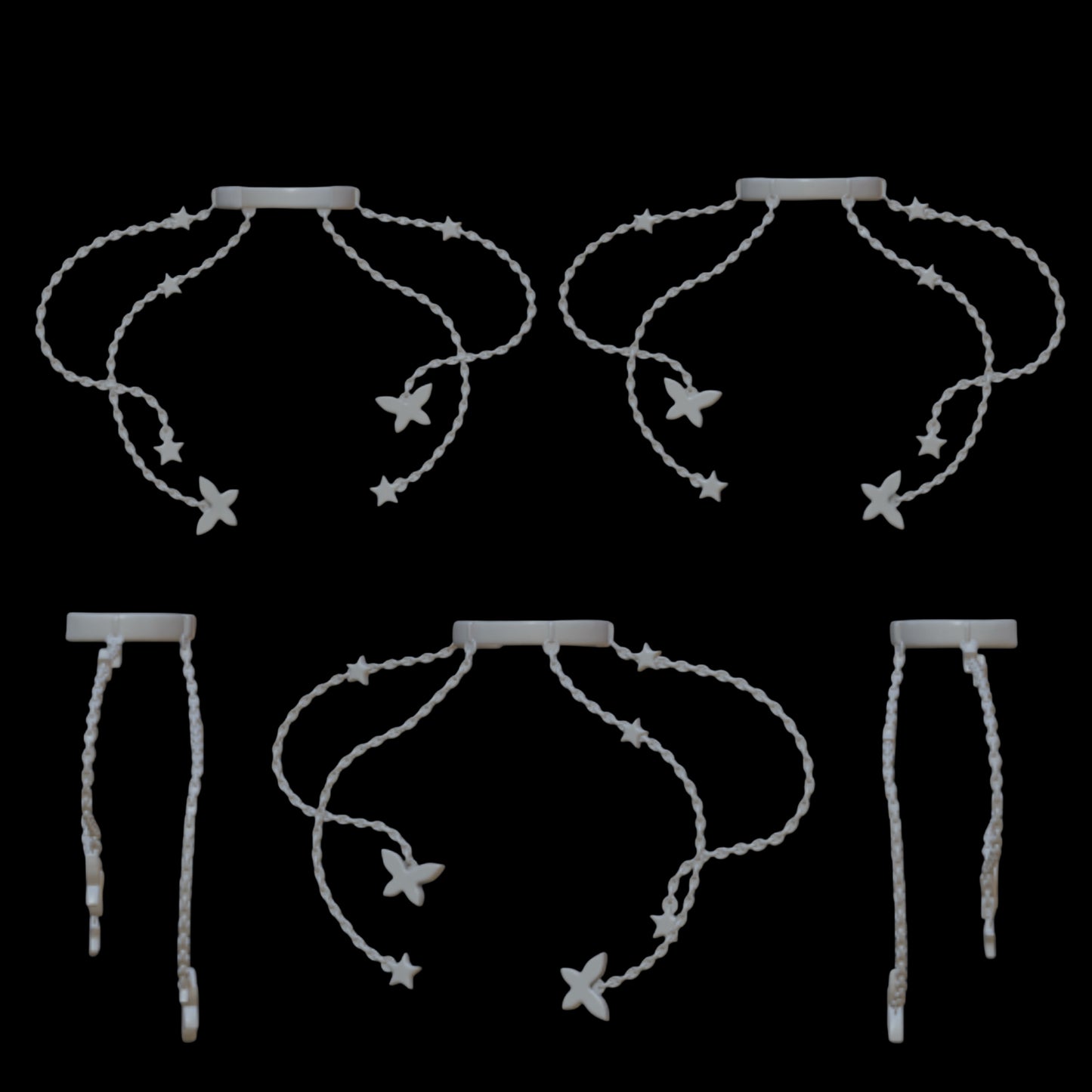 Haunted Inspired Butterflies and Stars Chain Belt