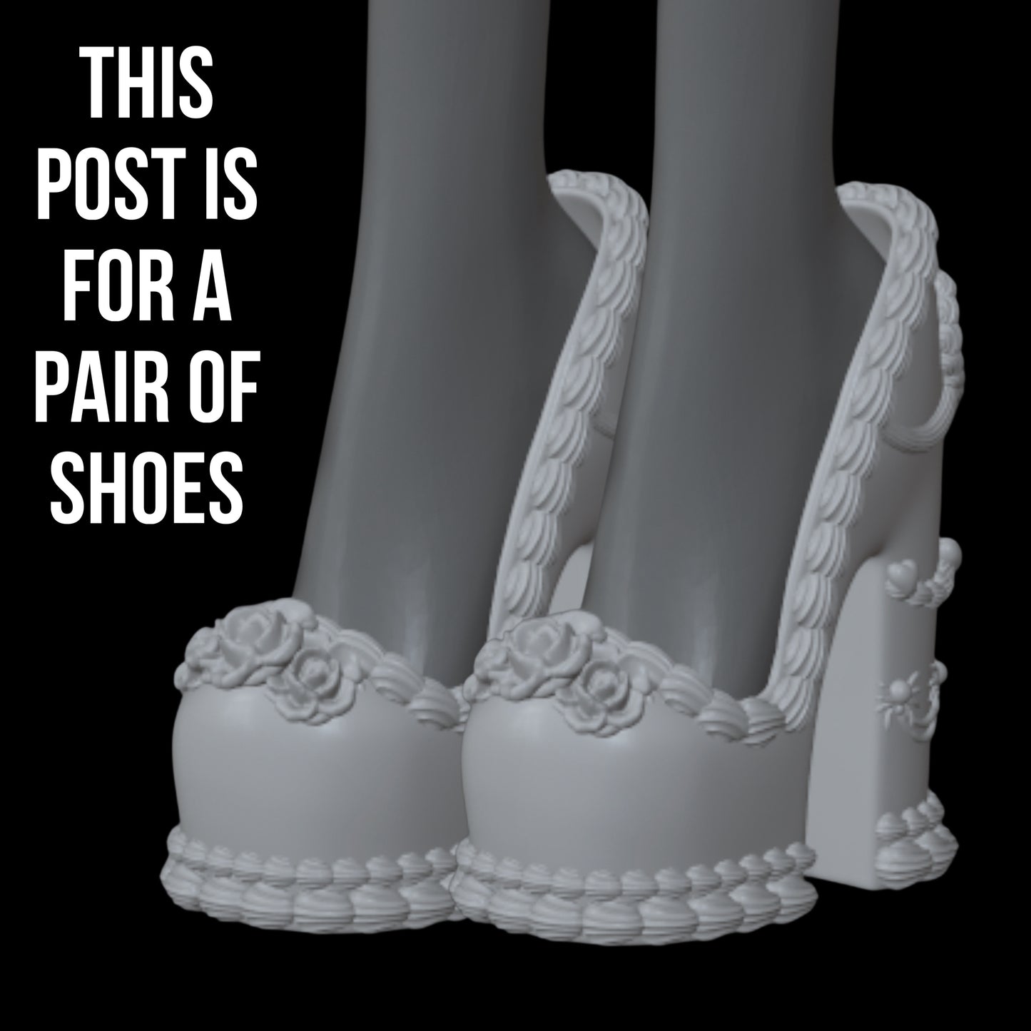 Luna Bones Scary Sweet Birthday Vintage Cake Shoes