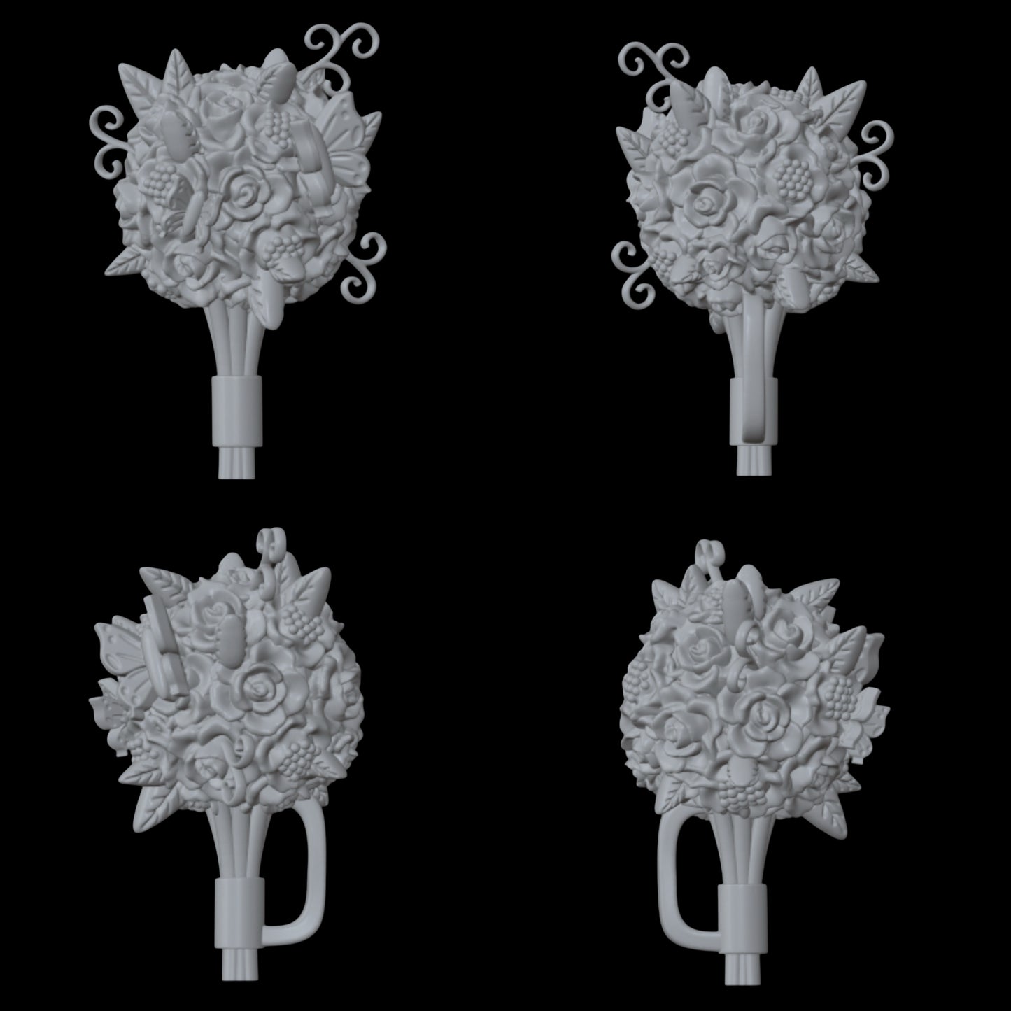 Skullector Corpse Bride Emily Inspired Flower Bouquet