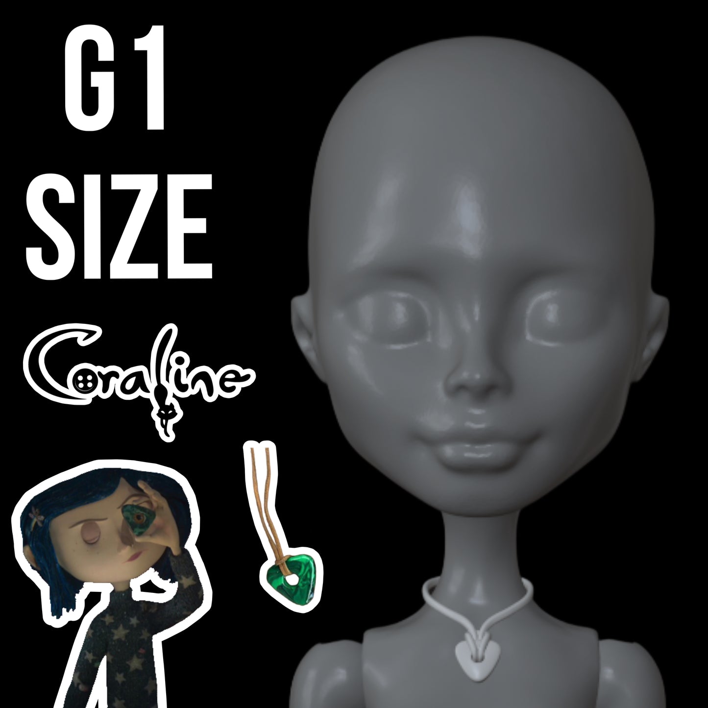 Skullector Inspired Coraline Necklace