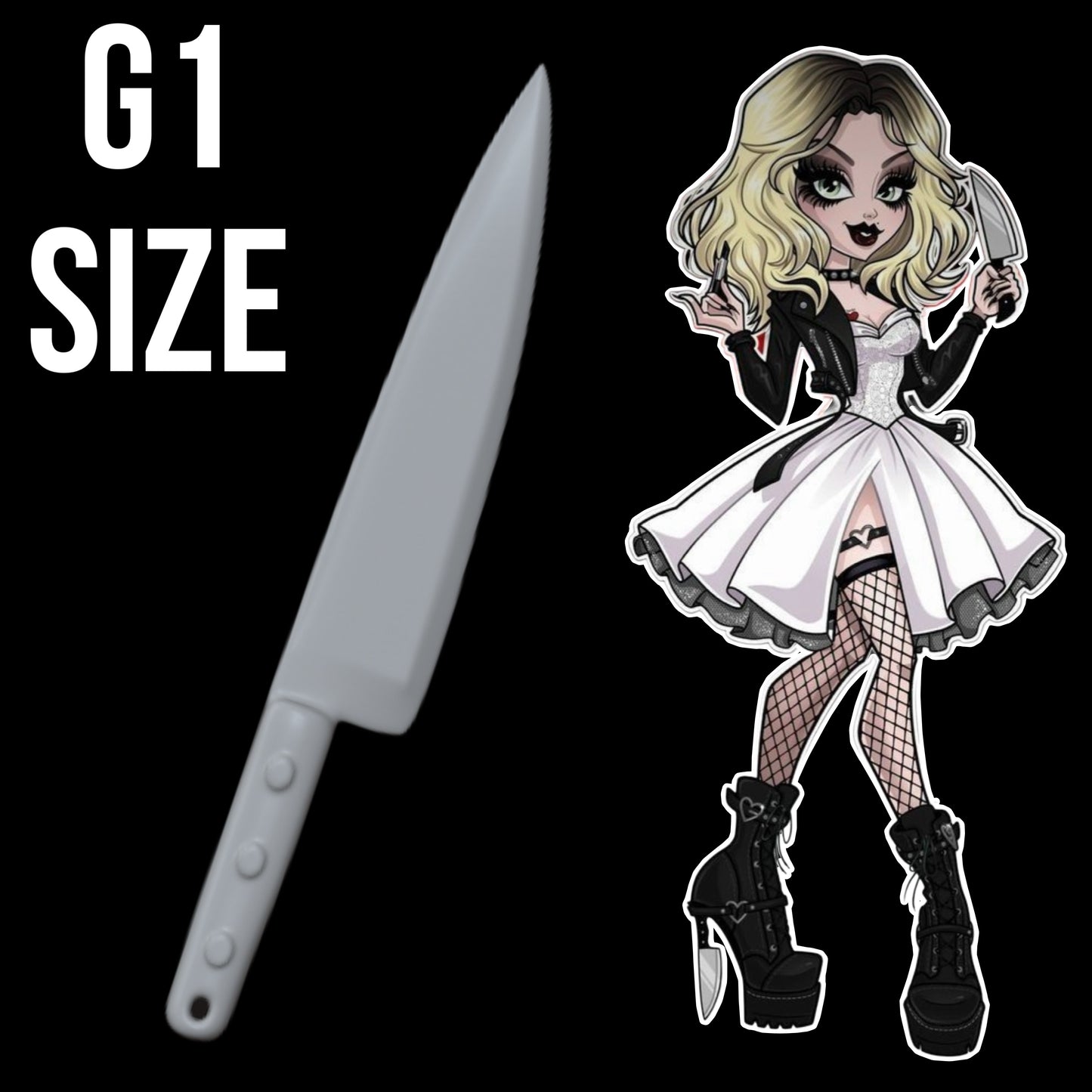 Skullector Tiffany Valentine Inspired Knife Accessory