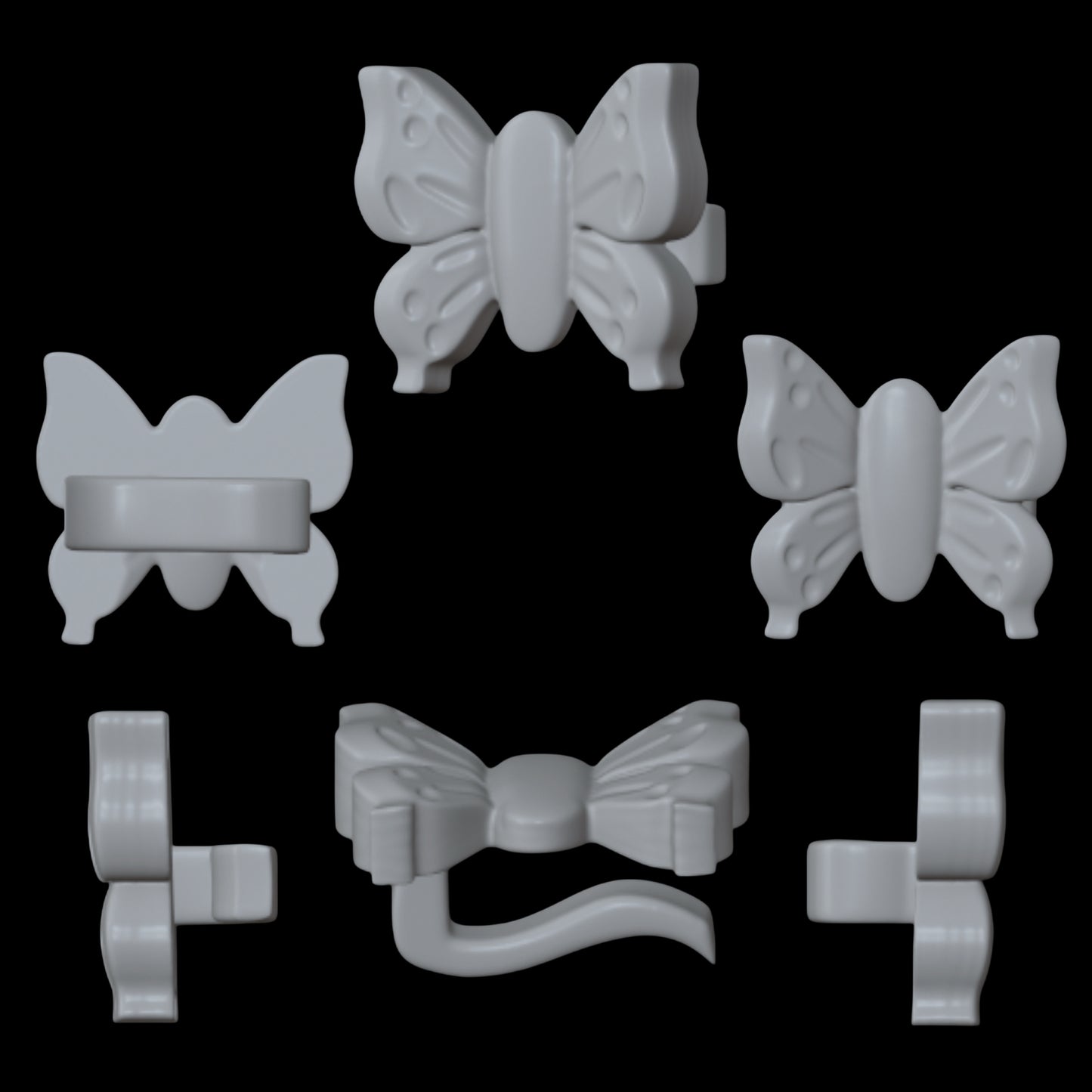 Skullector Corpse Bride Emily Inspired Butterfly Hairclip