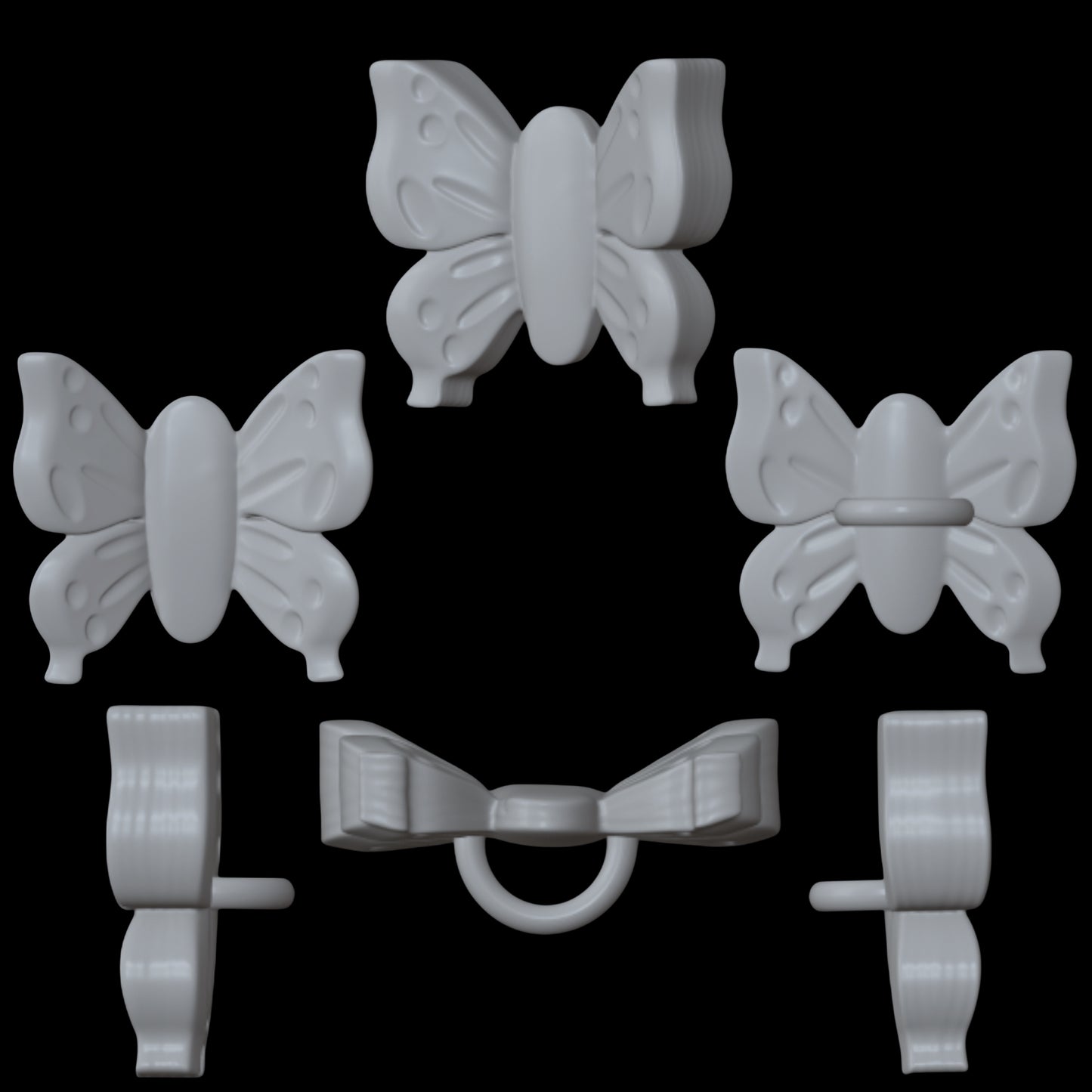 Skullector Corpse Bride Emily Inspired Butterfly Button