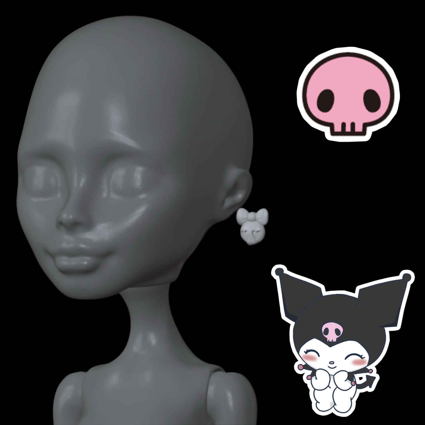 Kuromi Earrings