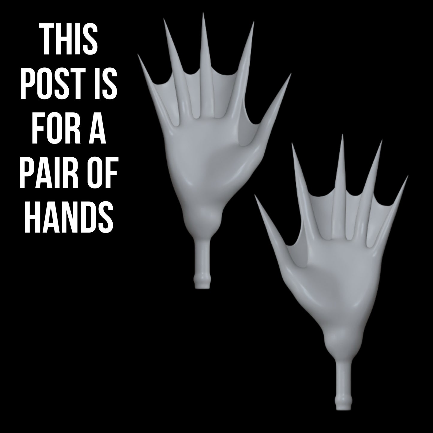 Pointed Webbed Hand Set