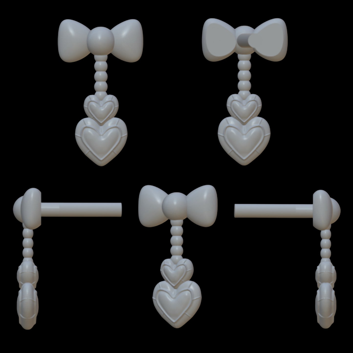 Heart Jewel Earrings