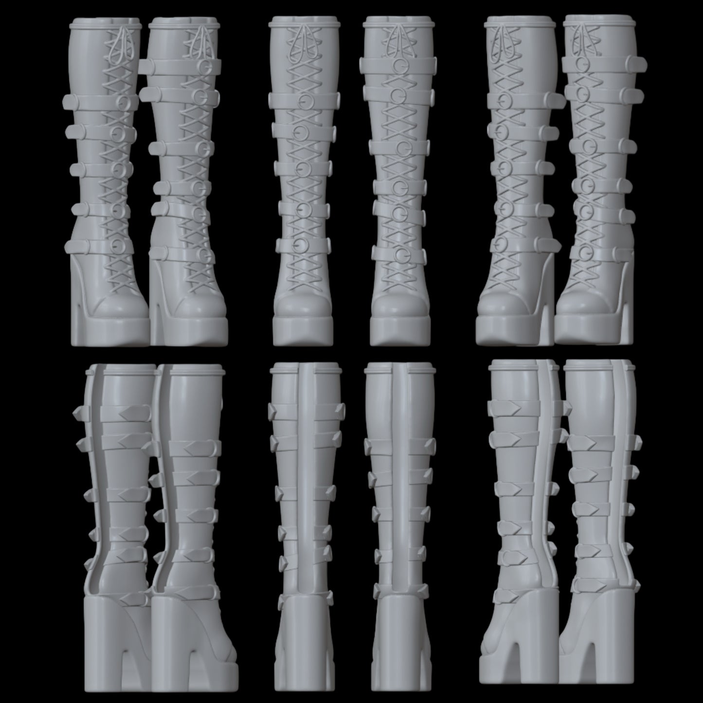 Skullector Inspired Edward Scissorhands Boots