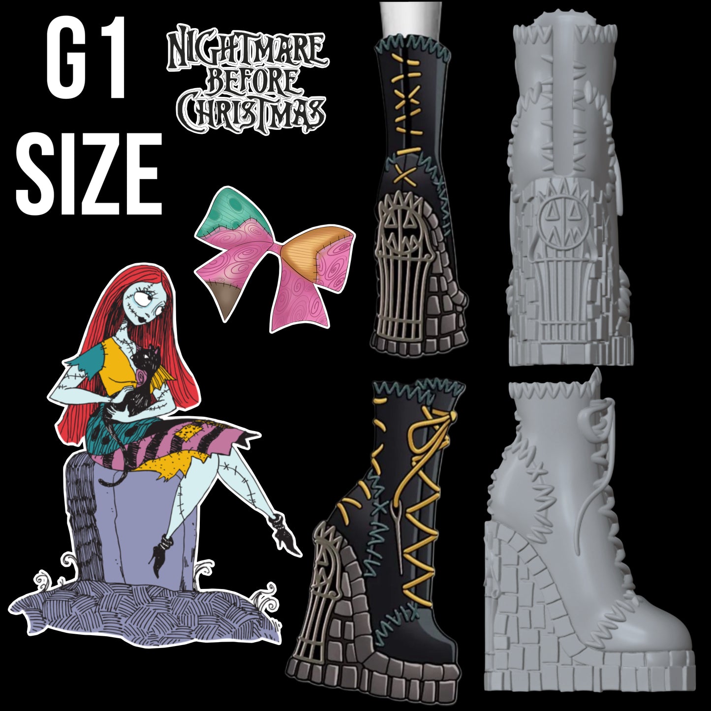 Skullector Nightmare Before Christmas Sally Inspired Gate Shoes