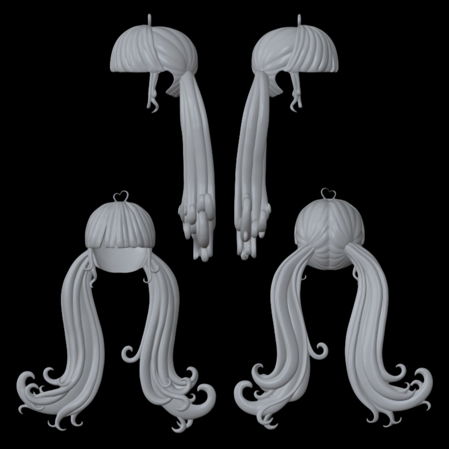 Website Exclusive - Draculaura Anime Inspired Hair Replacement