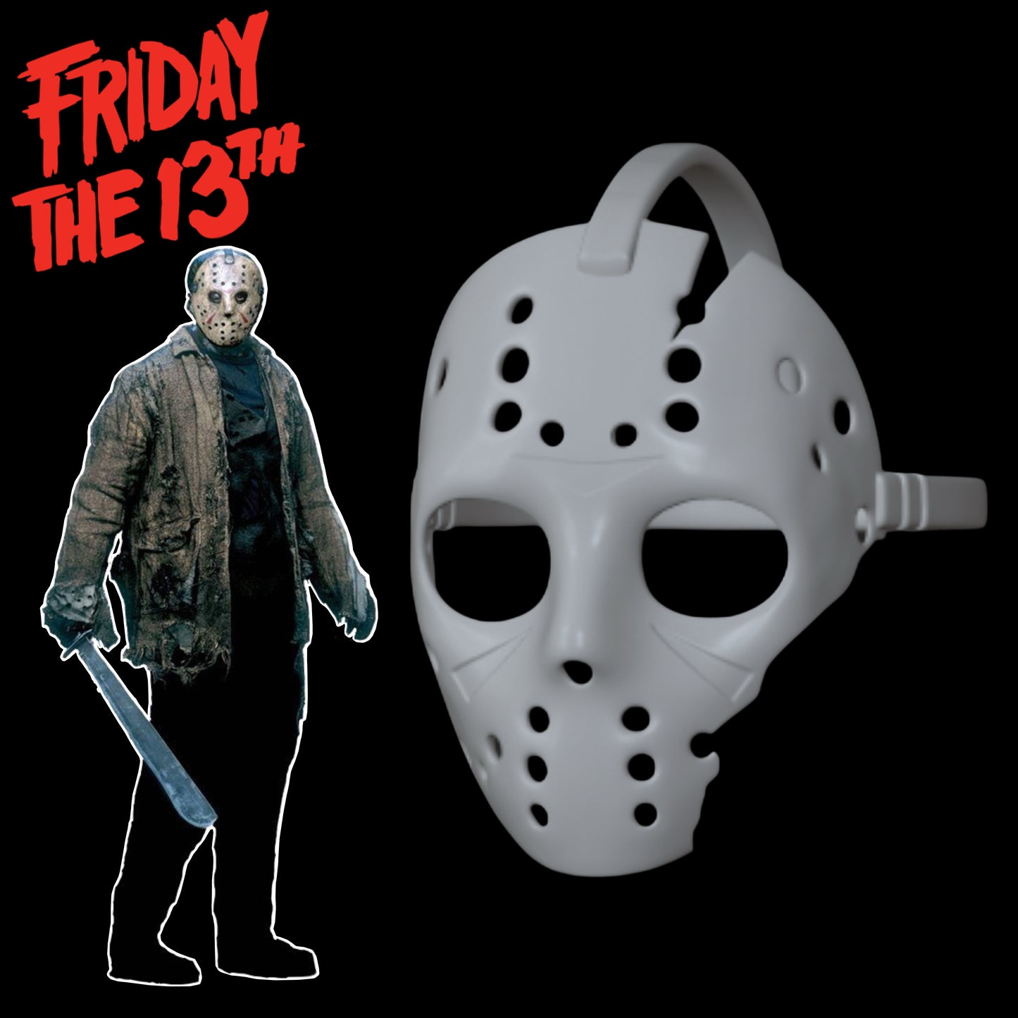 Skullector Inspired Jason Voorhees Broken Mask