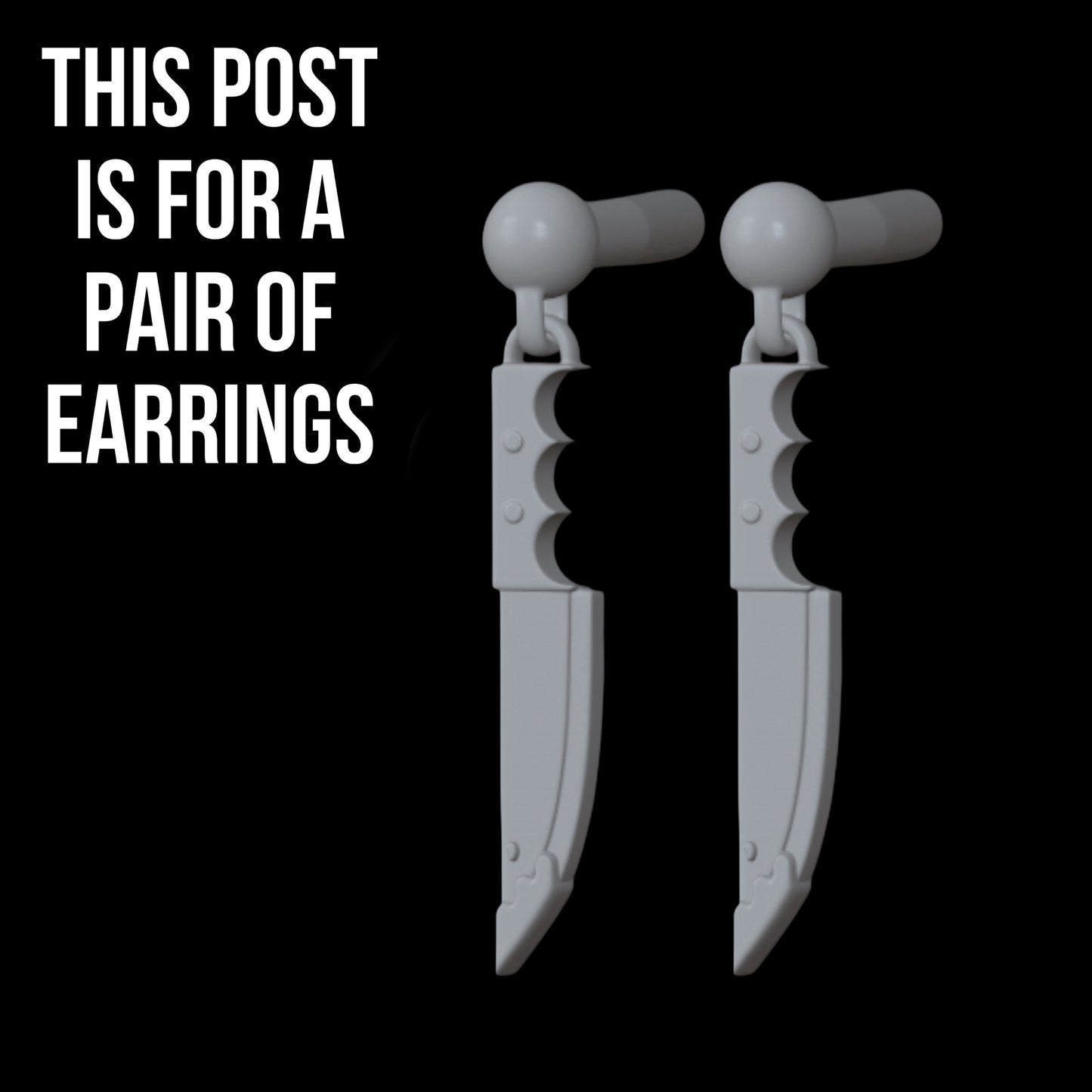 Skullector Wednesday Addams Inspired Bloody Knife Earrings