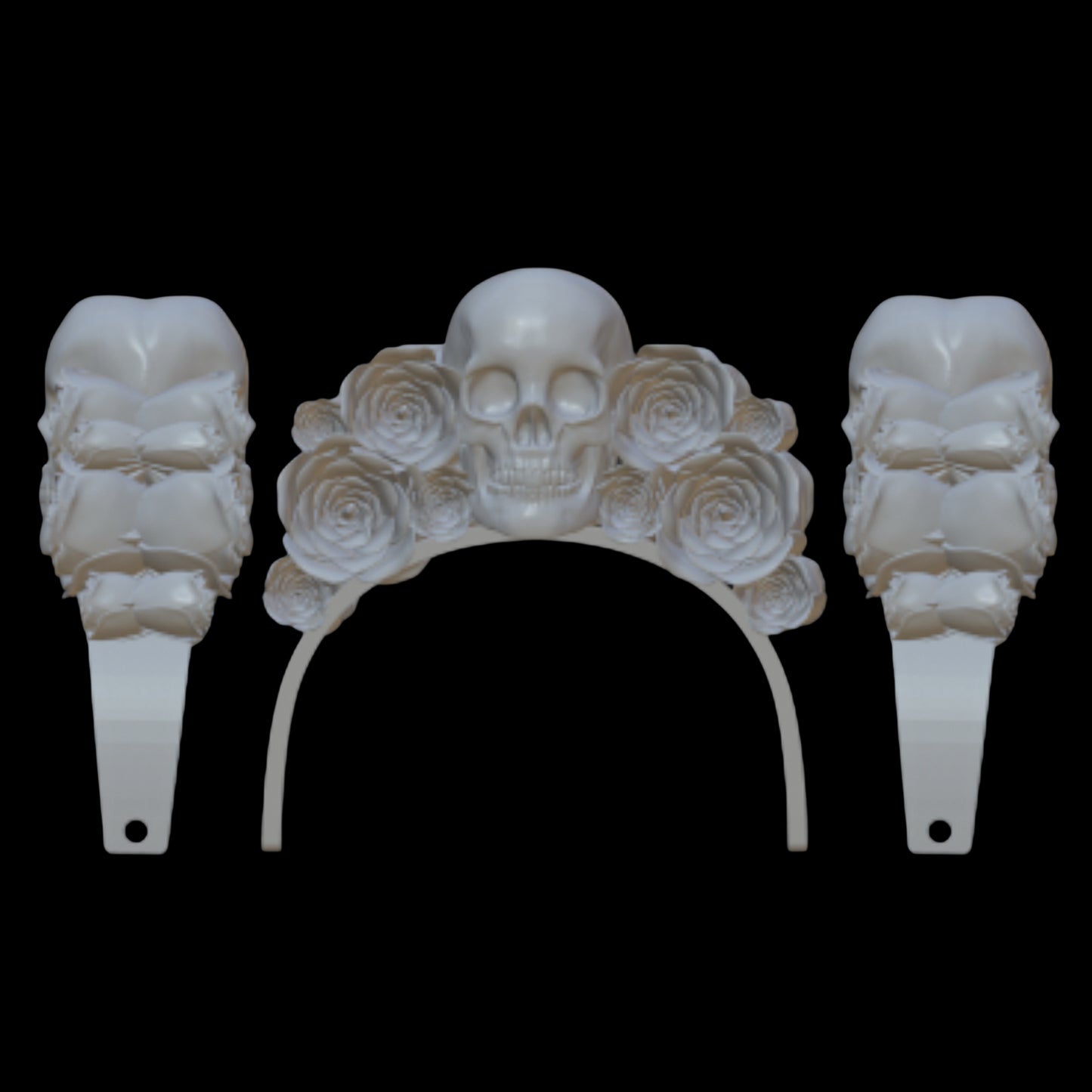 Skull Flower Headband
