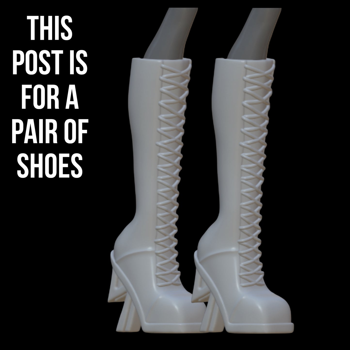 Lightning Bolt Heeled Boots