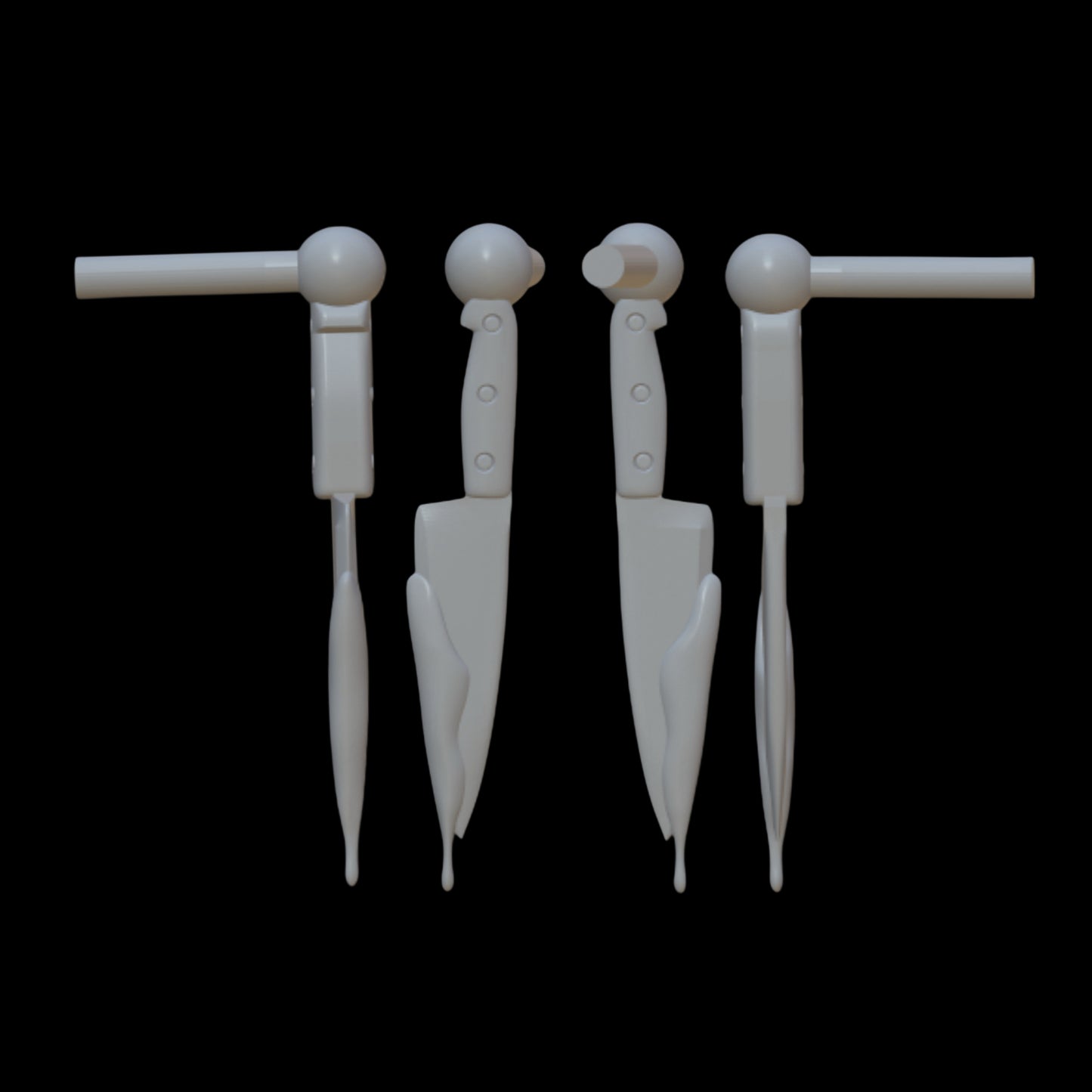 Skullector Inspired Art The Clown Knife Earrings