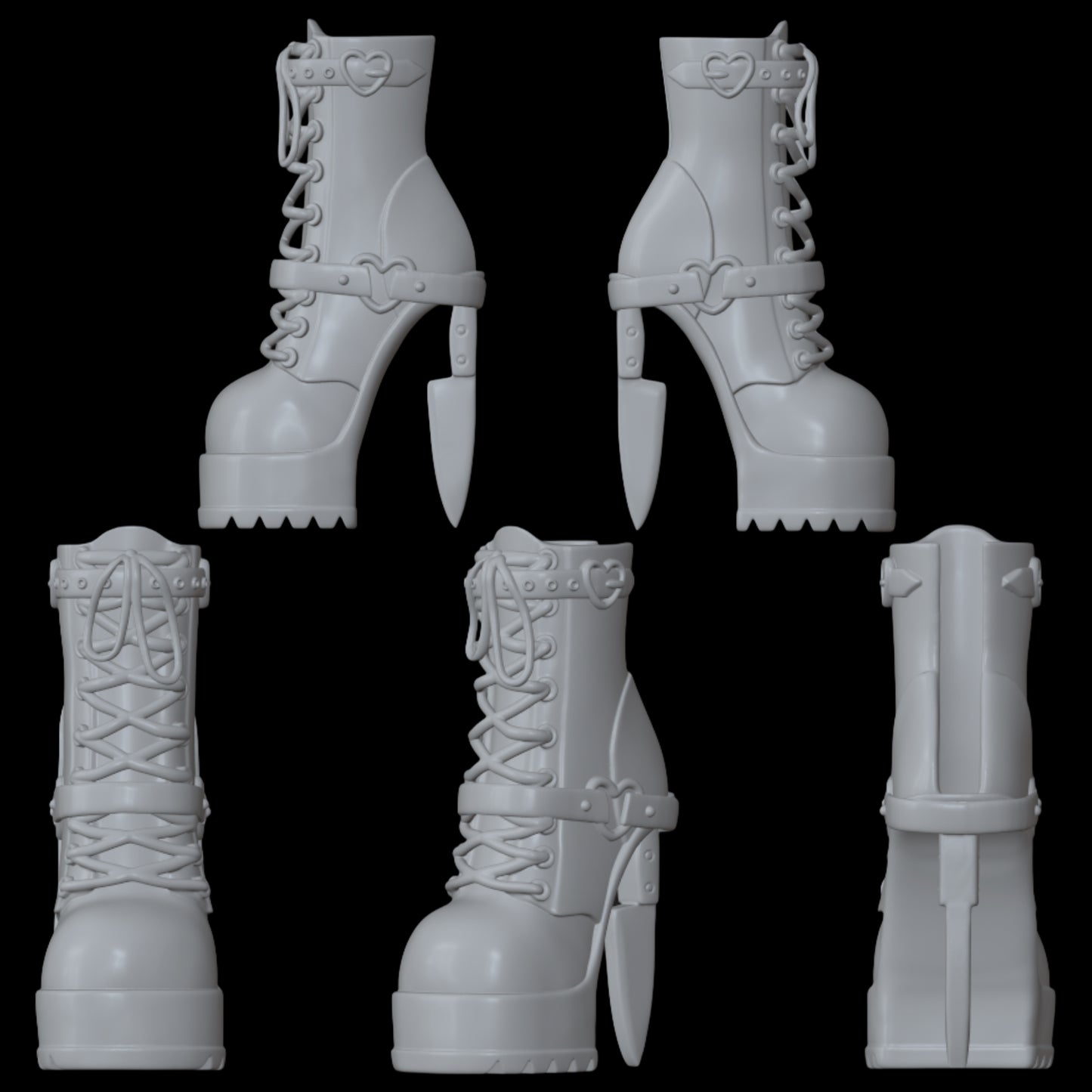 Skullector Tiffany Valentine Inspired Knife Shoes
