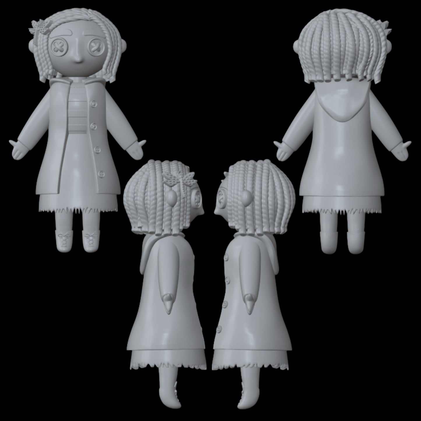 Skullector Inspired Coraline Mini Me Doll
