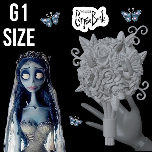 Skullector Corpse Bride Emily Inspired Flower Bouquet