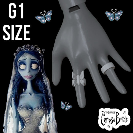 Skullector Corpse Bride Emily Inspired Ring Set