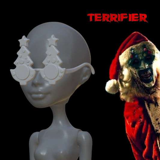 Skullector Inspired Art The Clown Christmas Tree Glasses