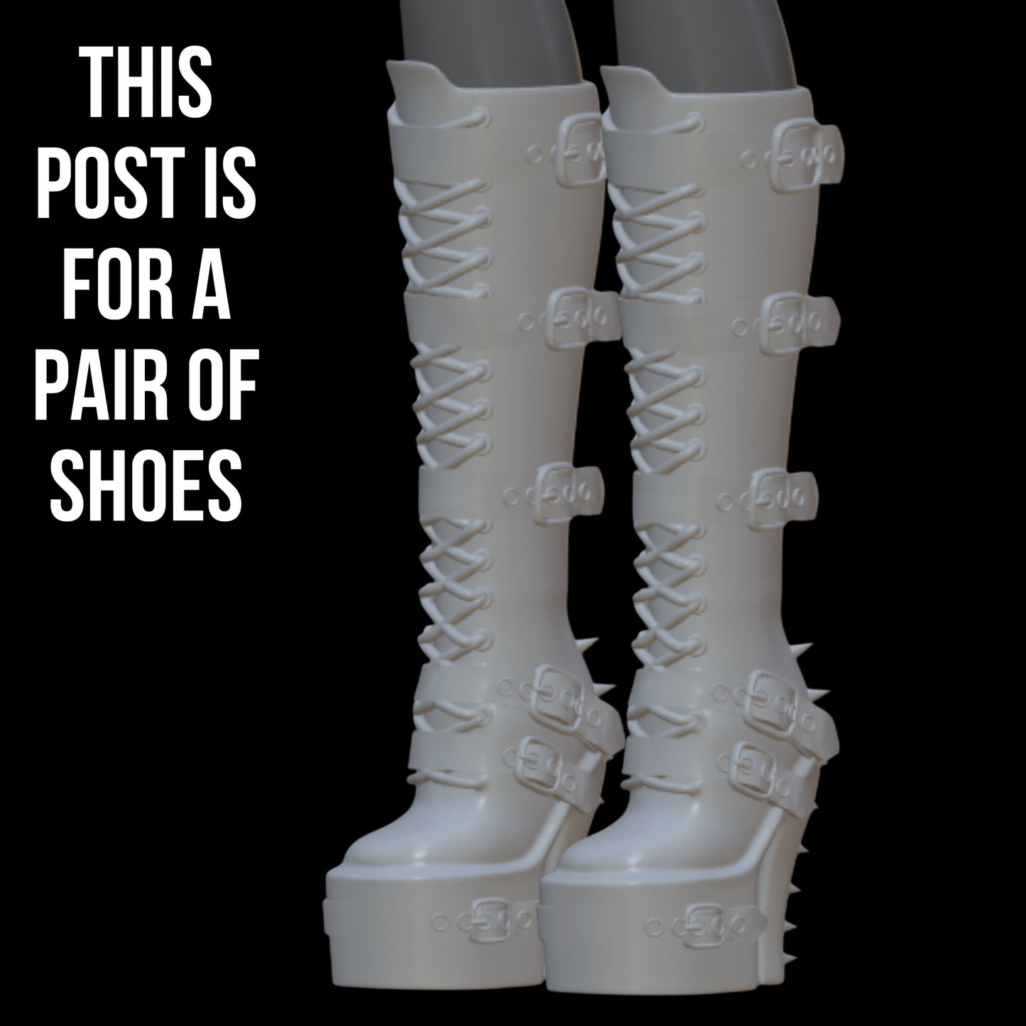 Goth Inspired Spiked Boots
