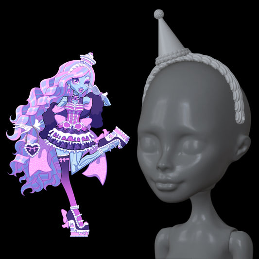 Luna Bones Scary Sweet Birthday Party Hat Headband Style #1