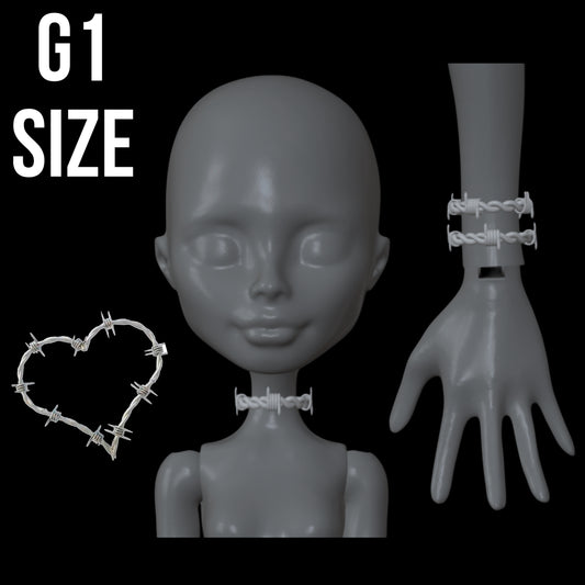 Barb Wire Choker & Bracelet Set