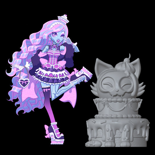 Luna Bones Scary Sweet Birthday Pet Spiritus Cake