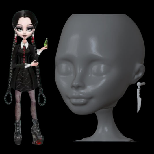 Skullector Wednesday Addams Inspired Bloody Knife Earrings