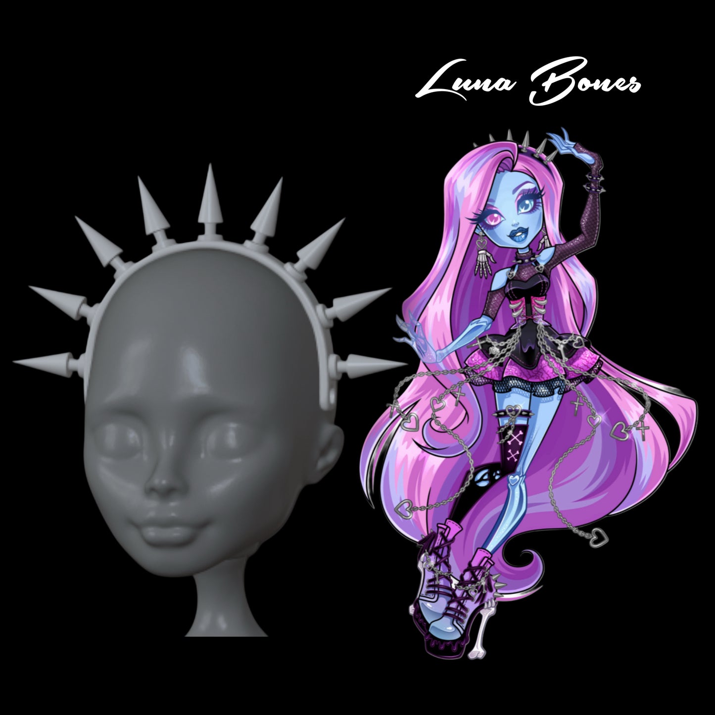 Luna Bones Spiked Headband Style #1