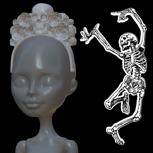 Skull Flower Headband