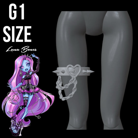 Luna Bones Spiked Heart Leg Accessory