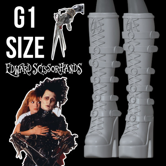 Skullector Inspired Edward Scissorhands Boots