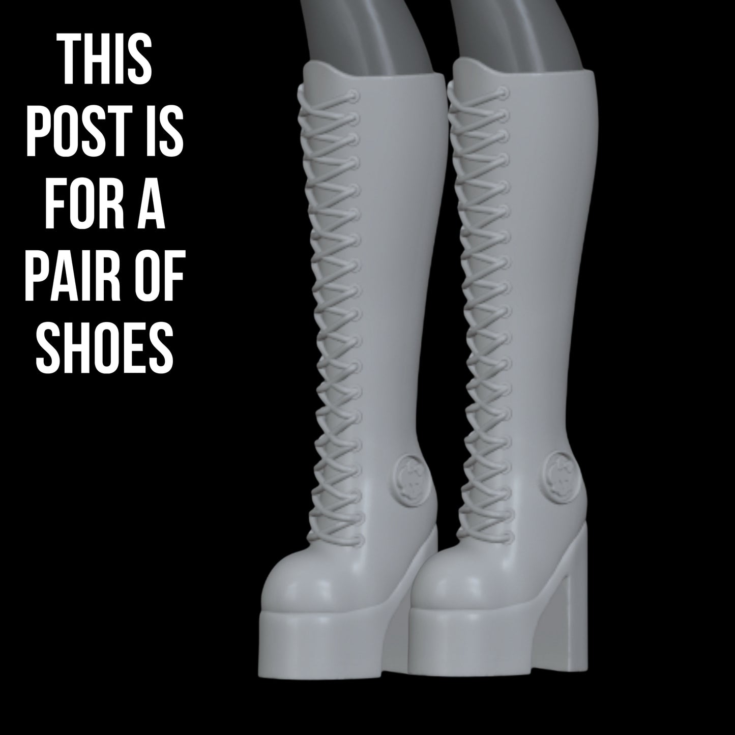 Goth Inspired Laced Up Boots