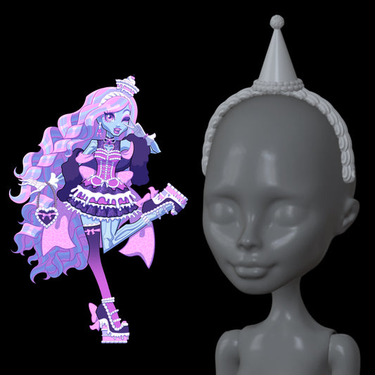 Luna Bones Scary Sweet Birthday Party Hat Headband Style #2