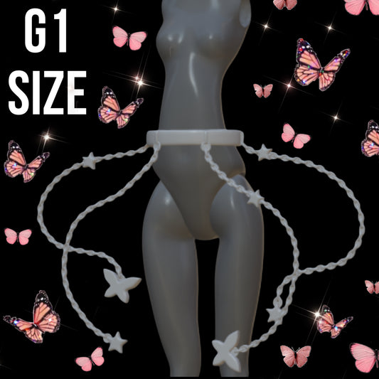 Haunted Inspired Butterflies and Stars Chain Belt