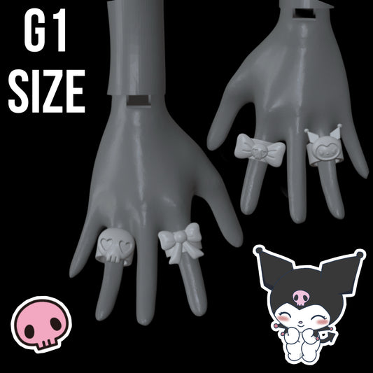 Kuromi Rings Set