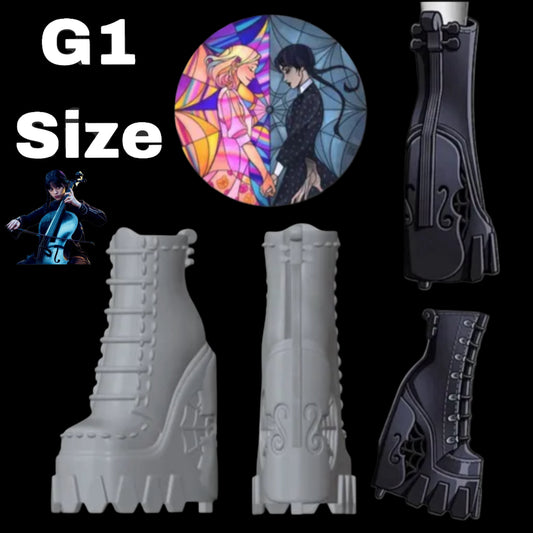 Skullector Wednesday Addams Inspired Cello Shoes