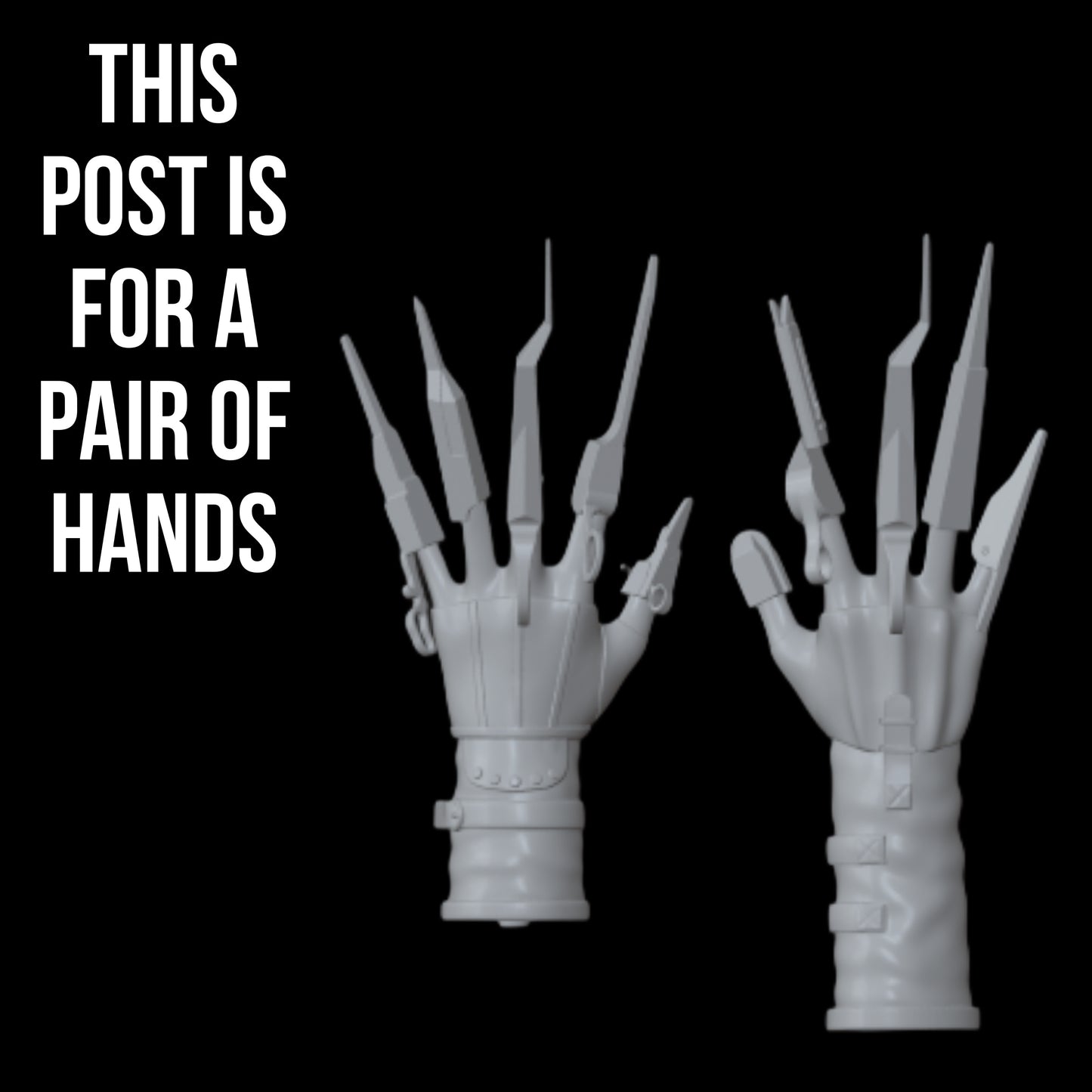 Skullector Inspired Edward Scissorhands Hand Set