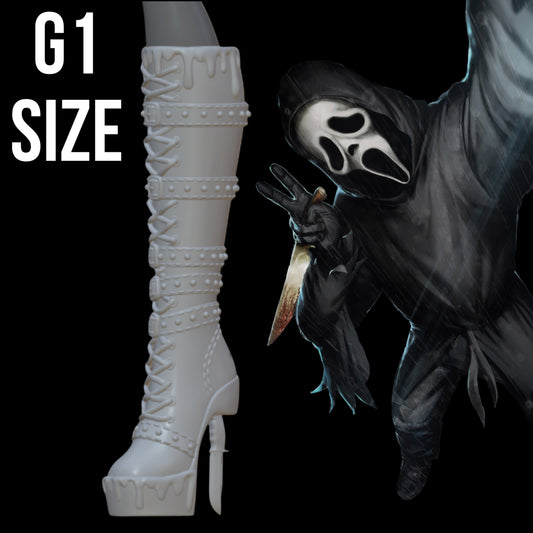 Skullector Inspired Scream Ghostface Boots