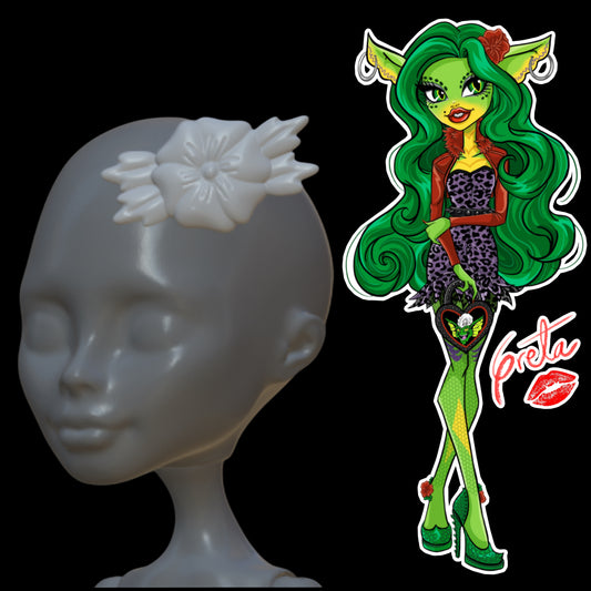 Skullector Greta Gremlin Hairclip