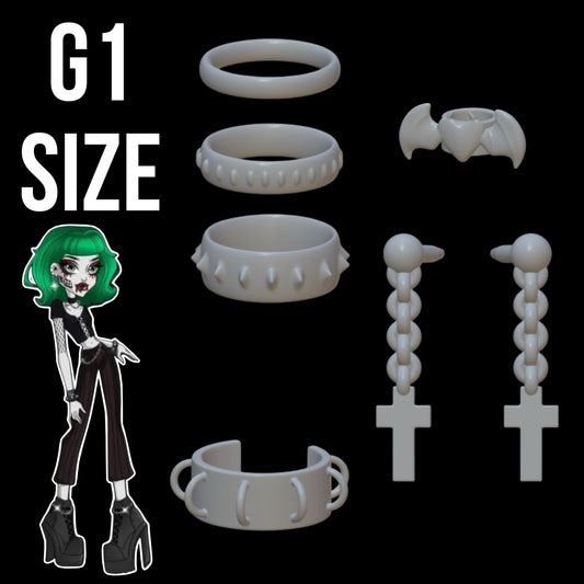 Goth Jewelry Set- G1 Size