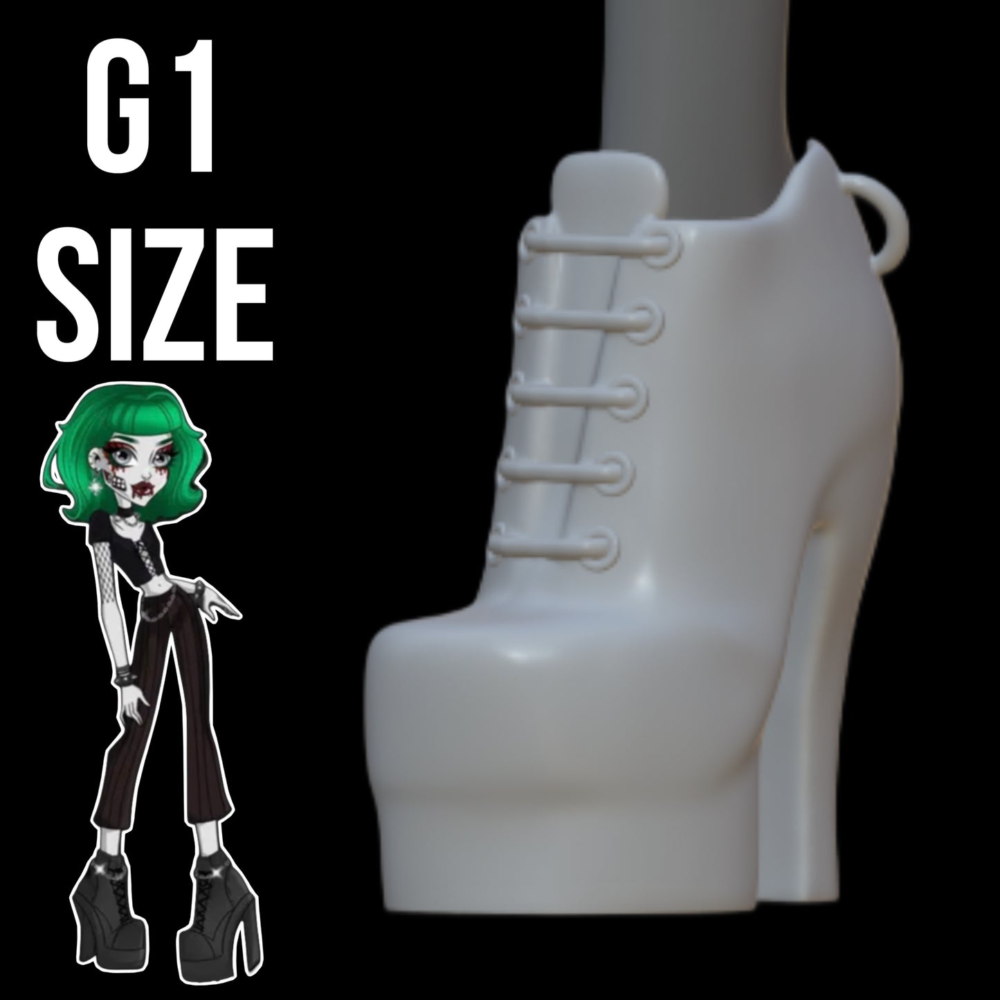Goth Inspired Chain Shoes - G1 Size