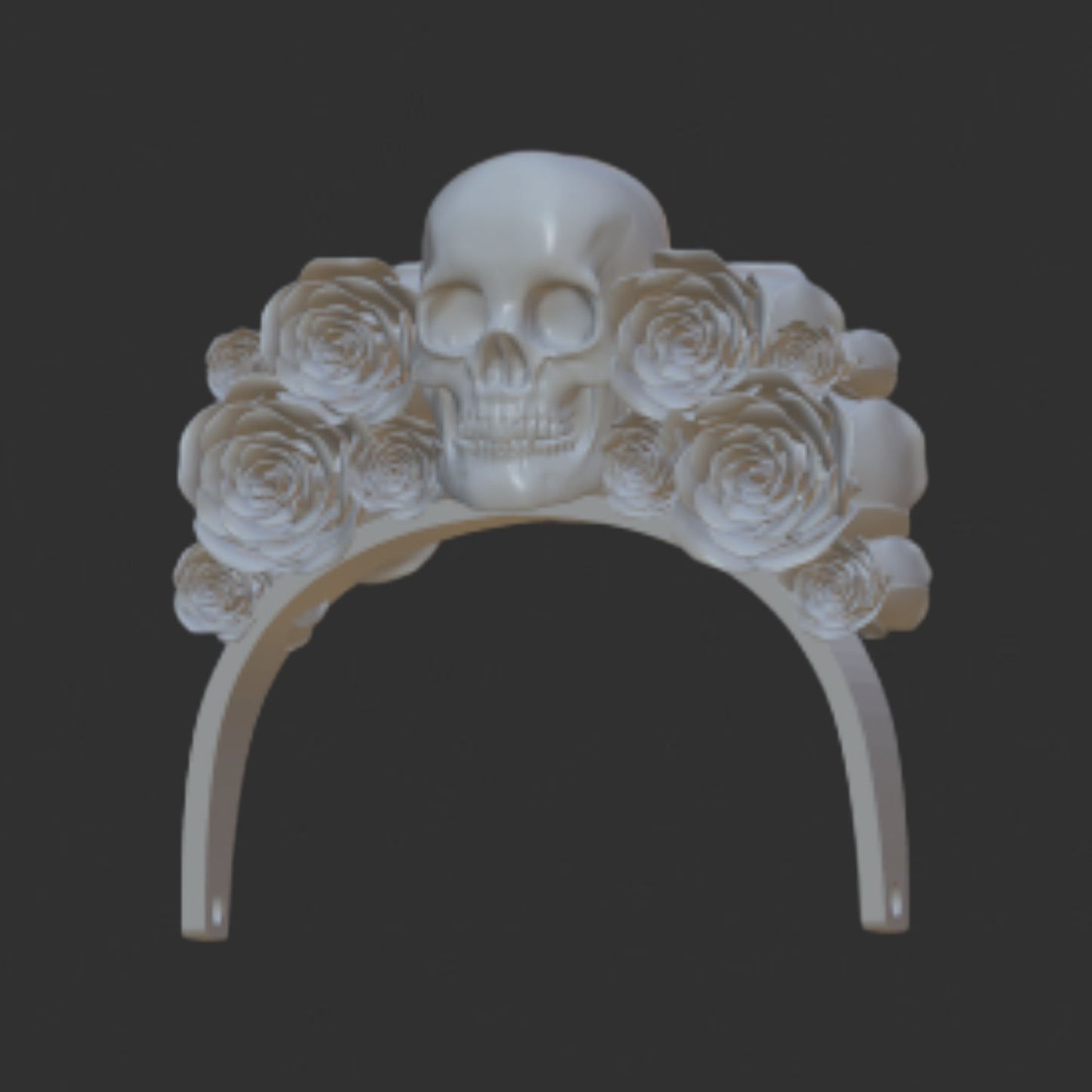 Skull and Flower Headband