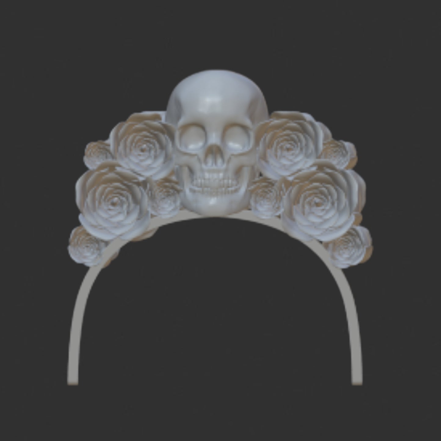 Skull and Flower Headband