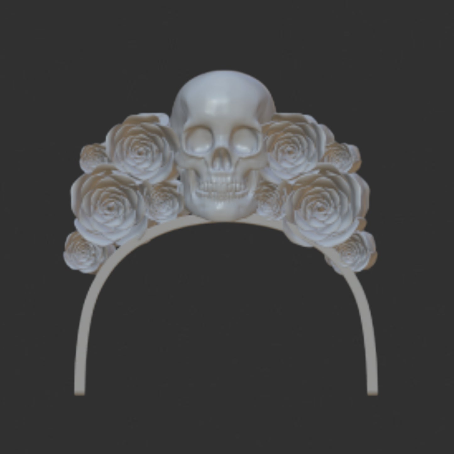 Skull and Flower Headband